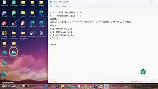 ORDERED LIST IN HTML