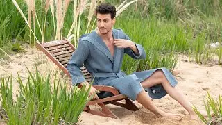 SEYANTE Men 's Hooded Turkish Cotton Waffle Robes