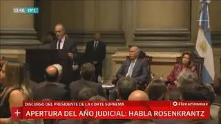 Discurso completo de Carlos Rosenkrantz - Apertura del a&ntilde;o judicial