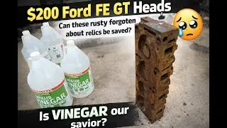 $4 Vinegar vs Junkyard Ford FE GT Heads (Unreal Results) #budget #restoration #rust #fordpower