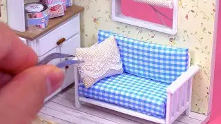 DIY Miniature Dollhouse Kit | Mini House Building | Kitten Diary Living Room