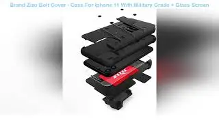 Zizo Bolt Cover - Case For Iphone 11 With Military Grade + Glass Screen Protector & Kickstand And H