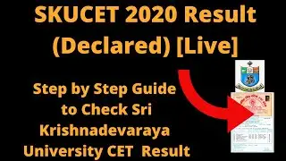 SKUCET 2020 Result (Declared) - How to Check Sri Krishnadevaraya University CET  Result/ Rank Card