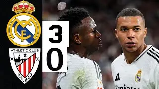 Real Madrid vs Athletic Bilbao 3-0 Highlights & All Goals 2025 HD 🔥 Kylian Mbapp&eacute; 2 Goals