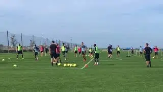 Arnor Traustason tr&auml;nar ned laget n&auml;r Malm&ouml; FF k&ouml;r sista passet i Bradenton
