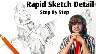 Rapid Sketch With Charcoal | Figure Rapid Sketch #Rapidsketch
