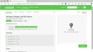 Python Tutorial for Beginners - Edabit - String to Integer and Vice Versa