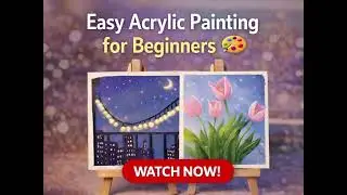 Easy Acrylic Painting Tutorial for Beginners | Step by Step 🎨 #yt #arcylicpainting #painting #art 