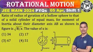 Ratio of radius of gyration of a hollow sphere to that of a solid cylinder of equal mass, for moment