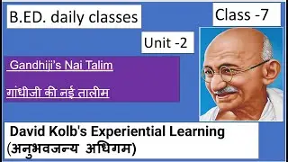 David Kolb's Experiential Learning (अनुभवजन्य अधिगम) / 4 stages of learning / Work Education /
