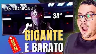 Monitor LG UltraGear de 34'' Curvo WQHD 160Hz 34GP63A-B - Melhor custo benefício? Unboxing e analise