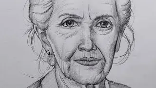 How to draw Old Women  Face easily with Loomis Method step by Step tutorial 
