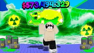 o ADM me desafiou a fugir do tsunami RADIOATIVO no Fuja do Tsunami (Roblox)