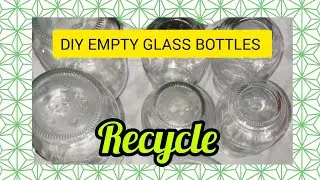 DIY Empty Glass|Old Bottles Reuse|Recycle@Daily Simple Life Ph