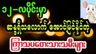 ကြာသပတေးသားသမီးများ ဒီဇင်ဘာလ တားရော့ဟောစာတမ်း