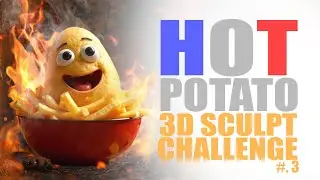 HOT POTATO - 3D SCULPT CHALLENGE #3 #zbrush #gamedev #3dgamedevtutorial