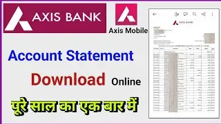 Axis Bank statement kaise nikale how to download Axis Bank Statement PDF without password