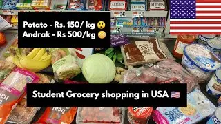 Cost of Groceries in the US 🇺🇲🇺🇲 | Grad student in Boston | Northeastern University