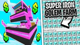 BEST IRON GOLEM FARM BUILD FOR SKYBLOCK! *RICH* | Minecraft Skyblock (PvPWars Retro)
