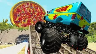 Beamng drive - Random Car Jumping Into A Pizza #11 | BeamNG-Destruction
