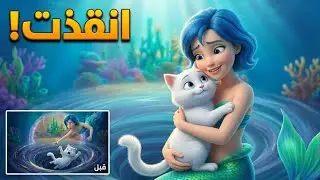 القطة وقعت… والحورية لازم تنقذها! 🧜‍♀️🐱 | Mermaid Rescue Adventure ( فيلم كارتون عائلى قصير )