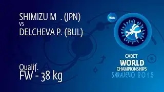 Qual. FW - 38 kg: M. SHIMIZU (JPN) df. P. DELCHEVA (BUL) by TF, 10-0