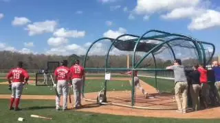 Boston Red Sox prospect Bobby Dalbec takes batting practice (Feb. 27, 2017)