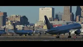 United Airlines Simultaneous Takeoff and Landing at Newark (EWR)