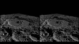 3D Stereo Pair Lunar Crater Petavius Animation