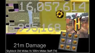 Hypixel🌌 Skyblock 🥄Old Midas Vs 🧹 500m Midas Staff (T4)