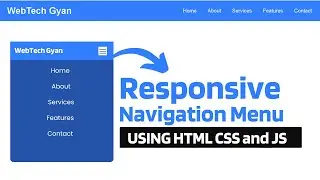 How to Create Responsive Navigation Bar using HTML CSS and JavaScript.