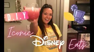 make disney world food at home  // violet lemonade // cheeseburger egg rolls // disney cook with me