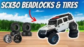 INSTALLING INJORA BEADLOCKS & SWAMP CLAW TIRES ON MY SCX30 