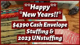 JANUARY 2024 CASH ENVELOPE STUFFING $4,390 | NEW SAVINGS CHALLENGES |  2023 CASH UNSTUFFING