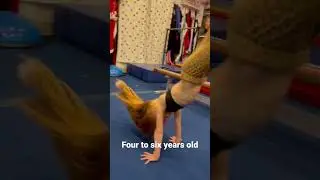 4 vs 6 years old gymnast