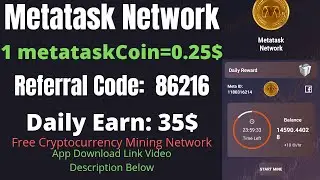 Metatask Network || Metatask Coin || Referral Code: 86216  || #metatasknetwork #metataskcoin #crypto