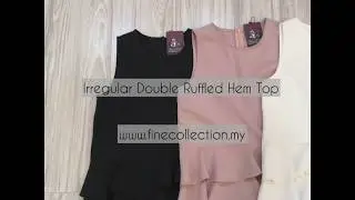 Irregular Double Ruffled Hem Top