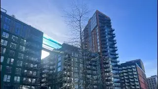 🇬🇧 FLOATING SKY POOL | Nine Elms & US 🇺🇸 Embassy Walk 4K HDR