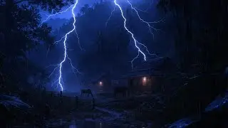 🔴 Sleep Fast with Nature Rain and Incredible Thunderstorm White Noise for Deep Sleep & Stress Relief