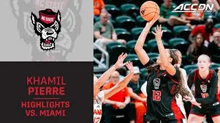 NC State's Khamil Pierre Highlights vs. Miami