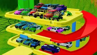 TRANSPORTING ALL NEW POLICE CARS & EMERGENCY VEHICLES WITH BIG TRUCKS! - Farming Simulator 22