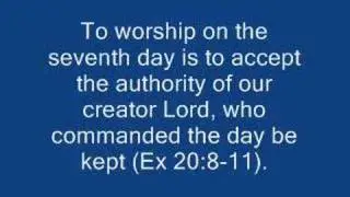 Commonly Asked Question Regarding the Bible Sabbath #6