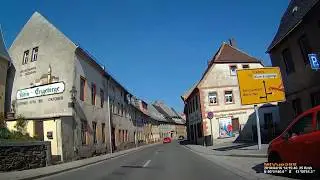 D: Stadt Oederan. Landkreis Mittelsachsen. Fahrt durch die Stadt. April 2019