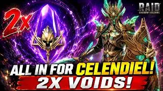 I BLEW SO MANY SHARDS FOR CELENDIEL! 2X VOID CHASE SUMMONS! RAID: Shadow Legends