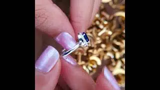 Blue Sapphire Ring, Oval Cut Ring, Dainty Engagement Ring For Women #Shorts #love #ring