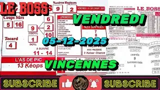 Pronostics Gagnants | Le BOSS Quint&eacute; |VINCENNES &ndash; 05 - D&Eacute;CEMBRE
