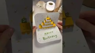 DIY postcard  idea 🎂 #postcard #shorts #diy #cards #ideacrafts #happybirthday #craft #papercraft