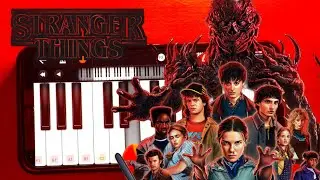 😱 Stranger Things Theme | Piano + Drums Cover on Mobile Walk Band App 