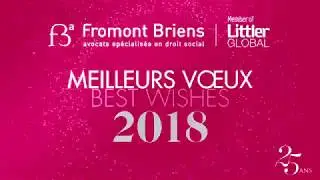 Nos v&oelig;ux anim&eacute;s vous accompagnent en 2018 !  FROMONT BRIENS avocats sp&eacute;cialis&eacute;s en droit social