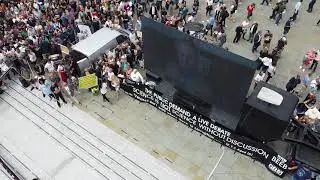 Drone footage Worldwide Freedom Rally London Trafalgar square 24.07.2021